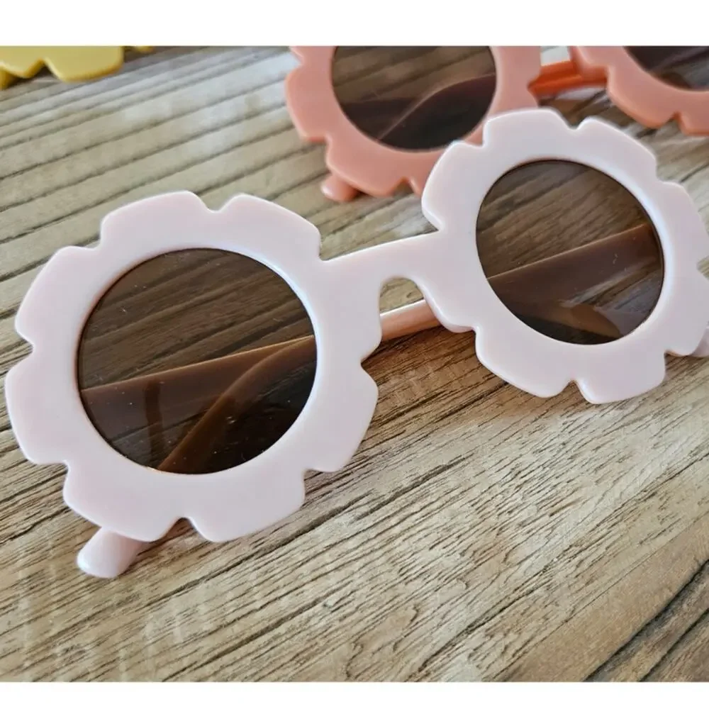 Girls Flower Neutral Pinks and Orange Sunglasses Bundle New